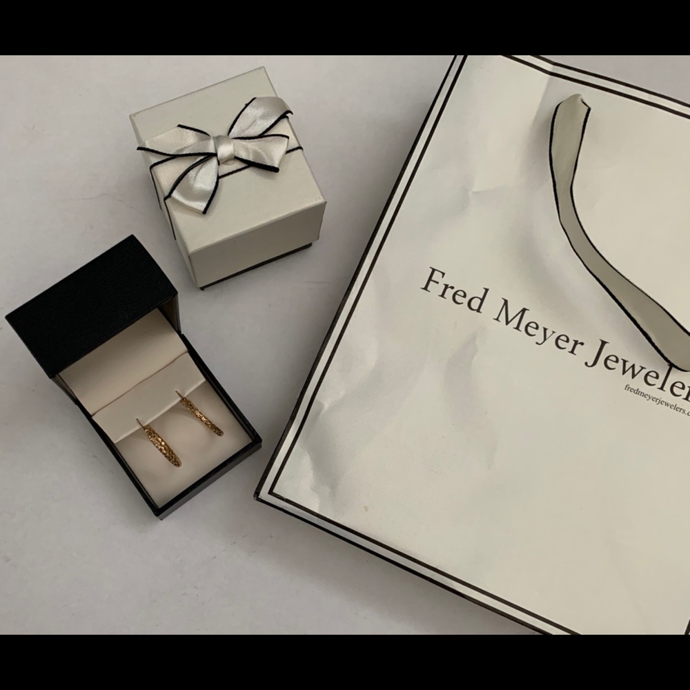 Mesh Hoop Earrings in 14K Yellow Gold